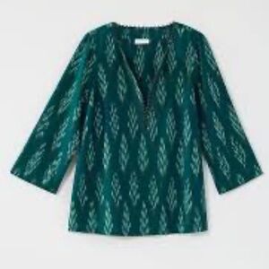 JJill Kantha stiched Ikat  top size XL